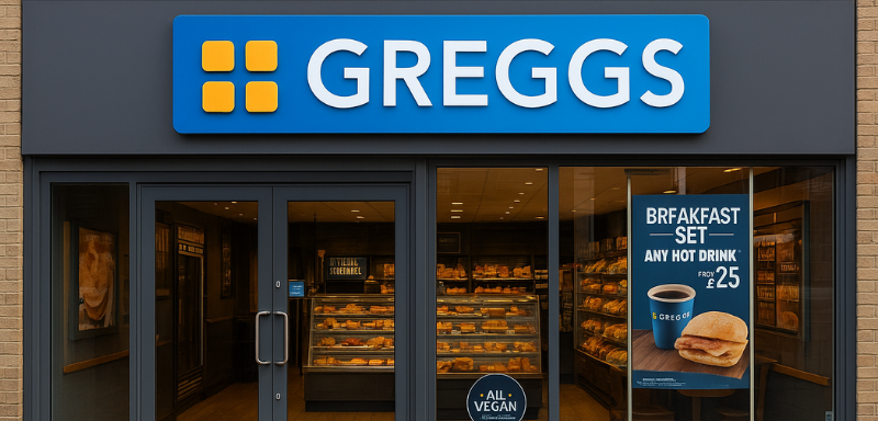 Greggs' facade.