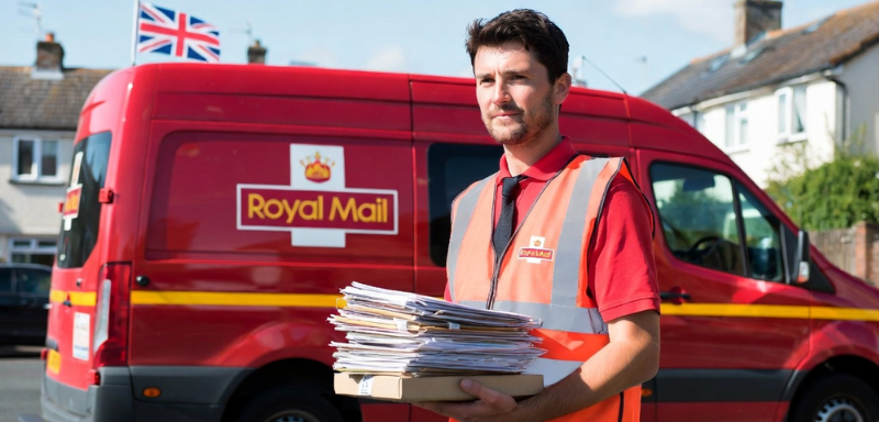 Royal Mail delivery driver.